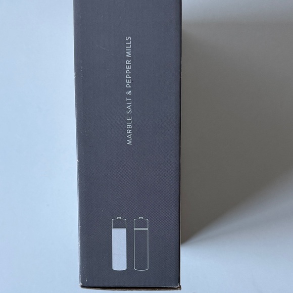 NEW Williams Sonoma White and Black Marble Salt & Pepper Mills - Picture 2 of 5